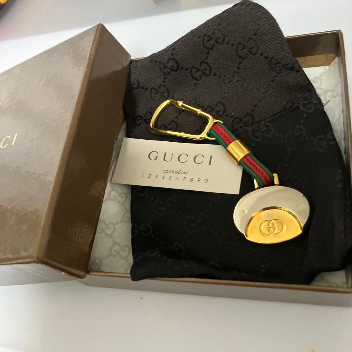 GUCCI グッチ キーホルダー キーリング ゴールド インターロッキングG