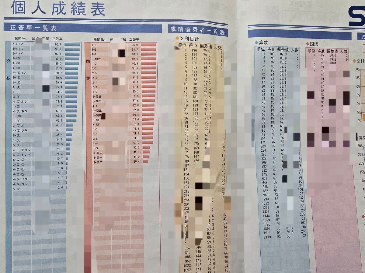 原本/成績データ付】SAPIX 3年生 マンスリー確認テスト・復習テスト他