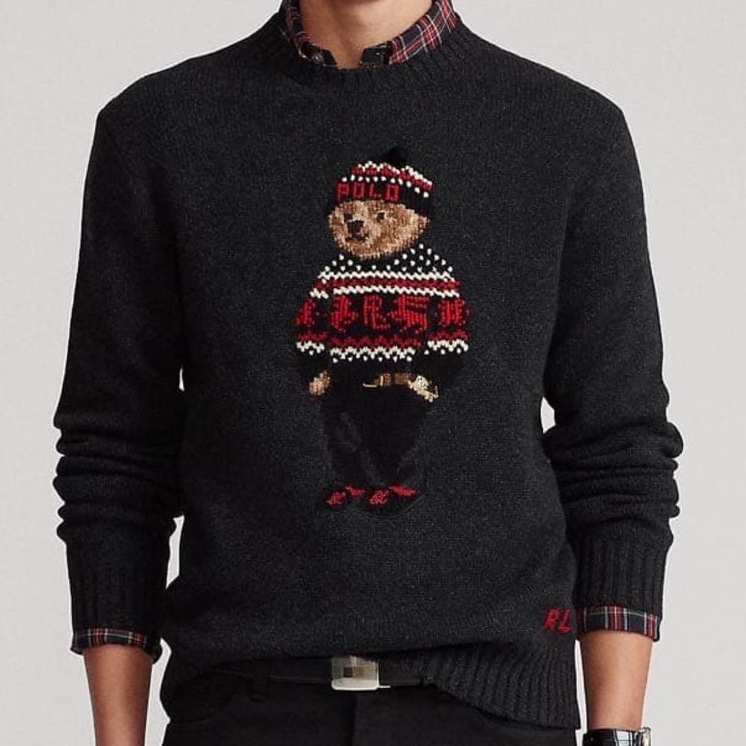 ポロラルフローレン ポロベアニット カシミヤ混 L セーター POLO RALPH