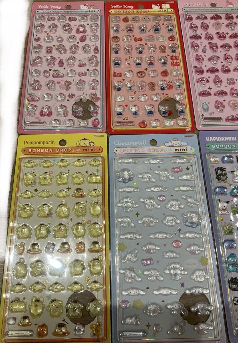 正規品】ボンボンドロップシール ミニ サンリオ 8枚セット｜Yahoo