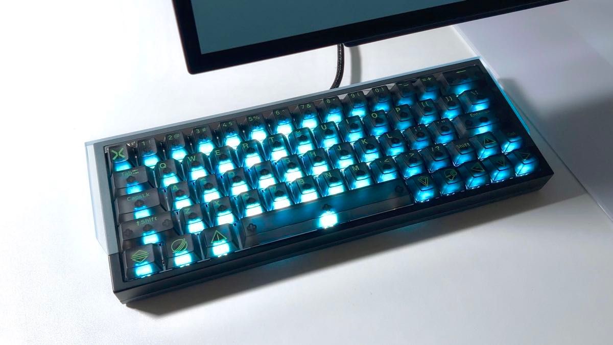 DAREU 緑 LK175 黒軸 RGB 単色 ゲーミングキーボード ゲーミング 英語