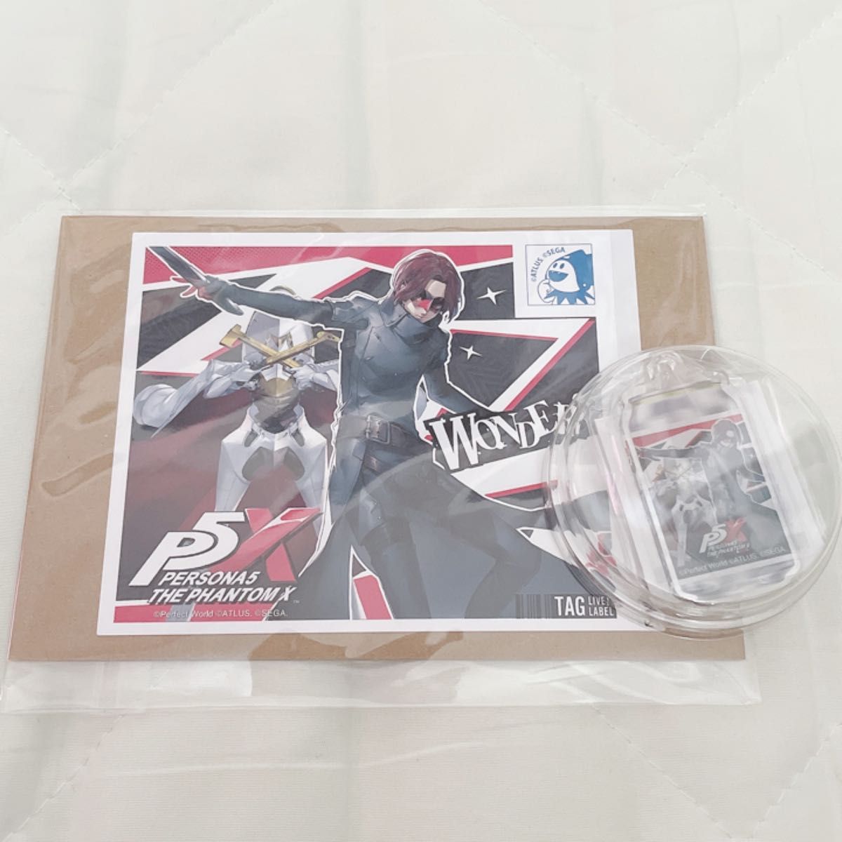 ペルソナ5X オリジナルラベル缶 ラベル アクリルキーホルダー ワンダー