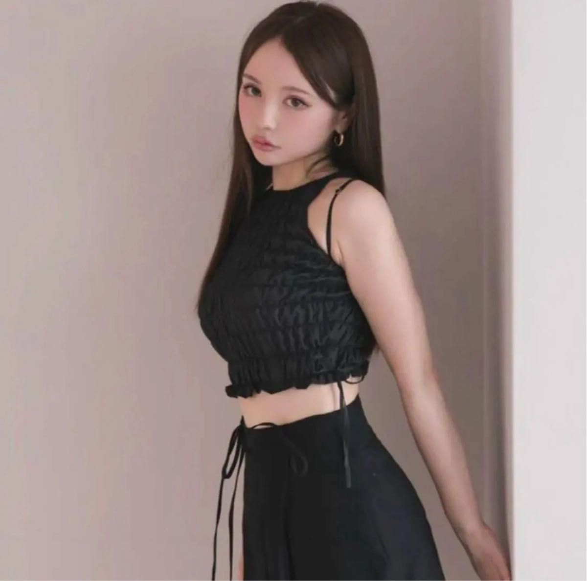 ANDMARYアンドマリーメイシャーリングトップス ブラック｜Yahoo!フリマ