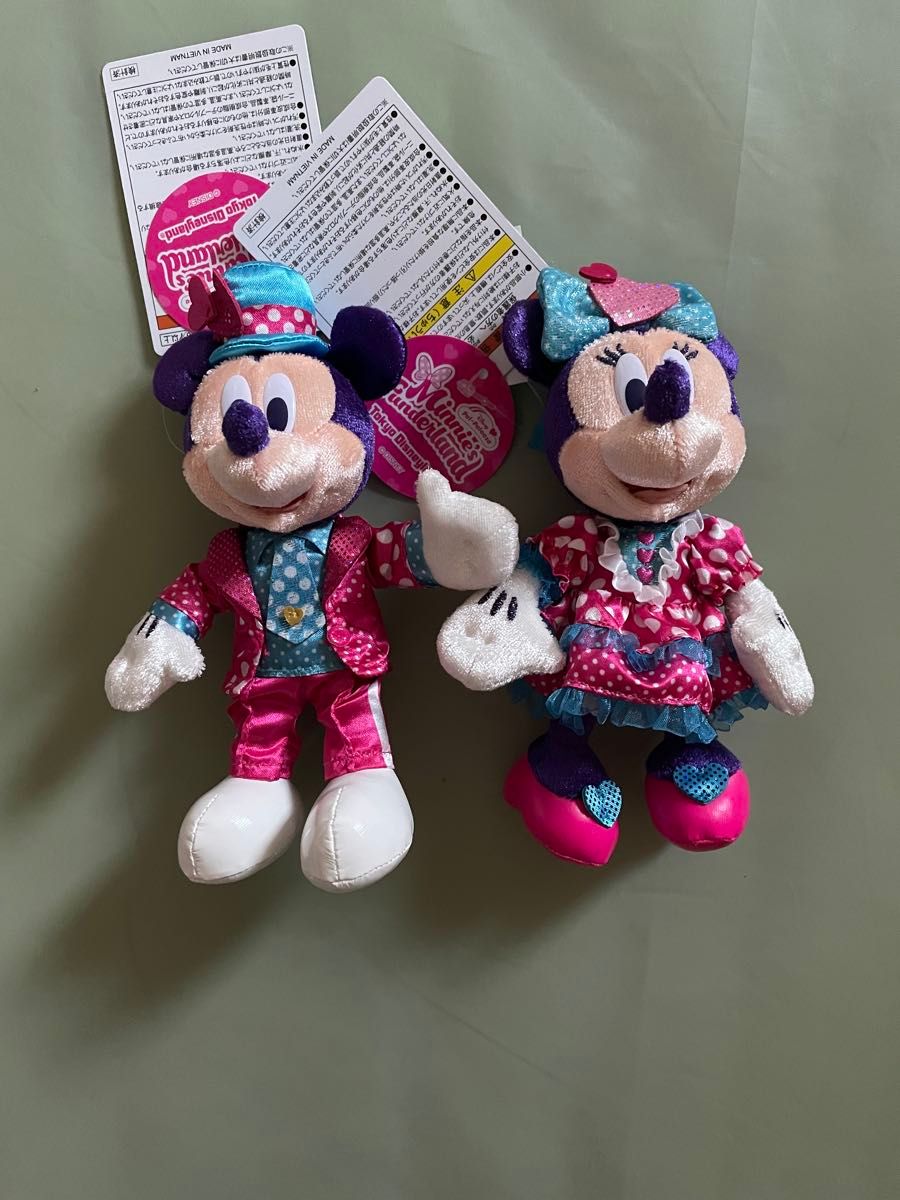 ミニーのファンダーランド ぬいぐるみバッジ ミッキー ミニー 2個