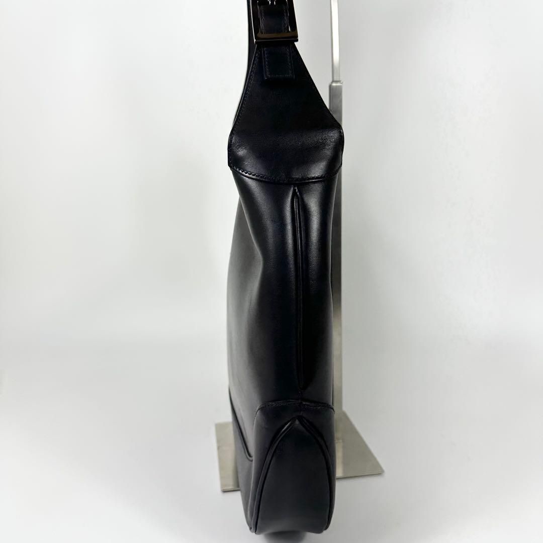 希少 GUCCI ジャッキー ワンショルダーバッグ オールレザー 黒 ラージ