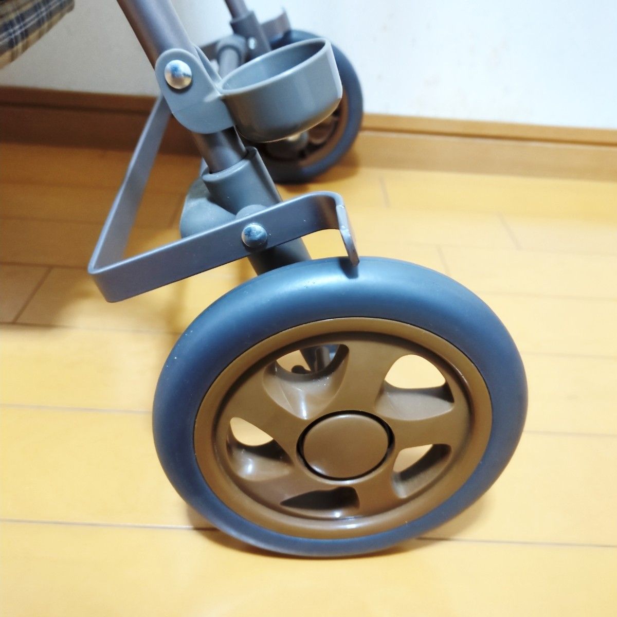 美品 島製作所 リズムRWC SHIMA シルバーカー 人気のブラウンチェック