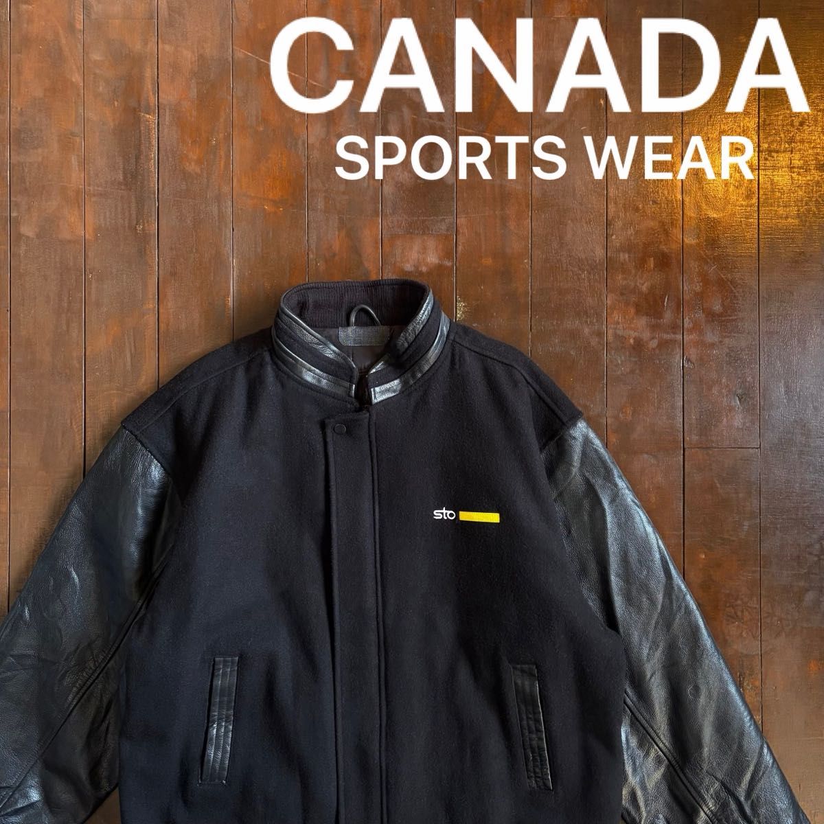 CANADA SPORTSWEAR】ウール×レザー スタジャン XL/TG｜Yahoo!フリマ