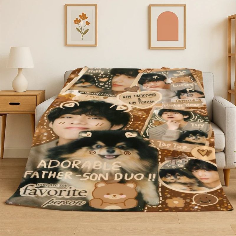 BTS テテ＆ヨンタン ブランケット 73×90【3枚目以降に実物画像