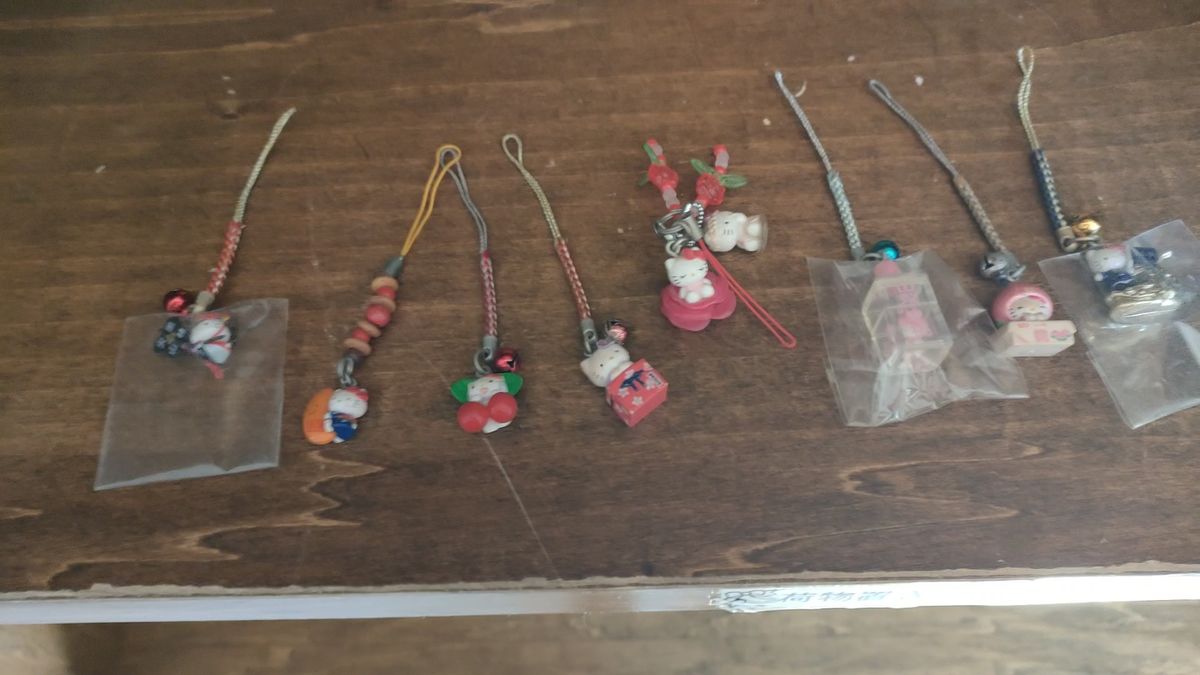 ハローキティ ご当地限定ストラップ 根付け 軽井沢限定 サイクリング