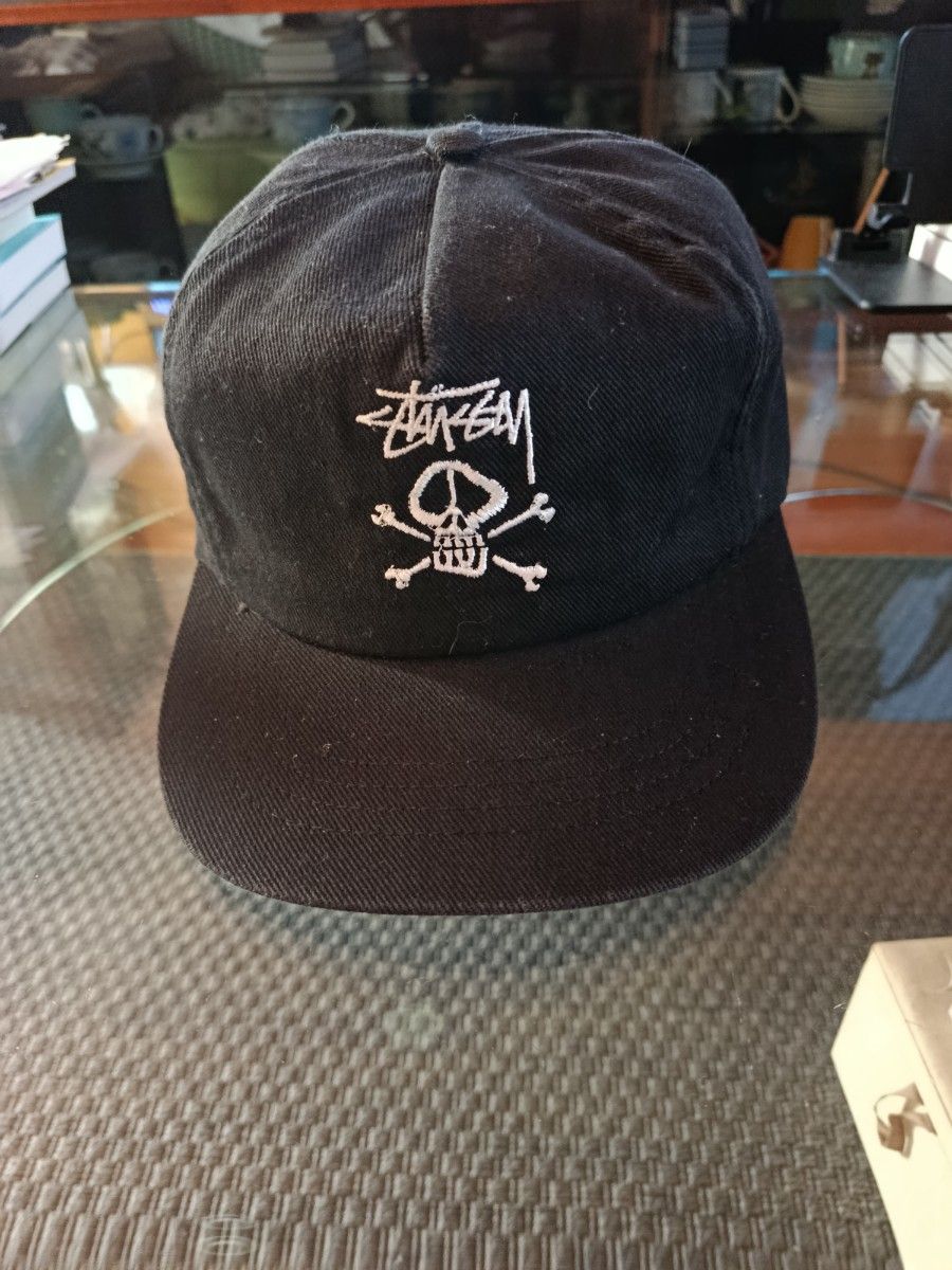 極稀少Old Stussy デッドストック/スカル刺繍ロゴ STUSSY ステューシー