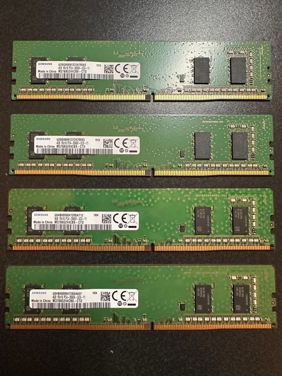 SAMSUNG DDR4 16GB(4GB×4枚 ) PC4-2666v動作確認済み｜Yahoo!フリマ