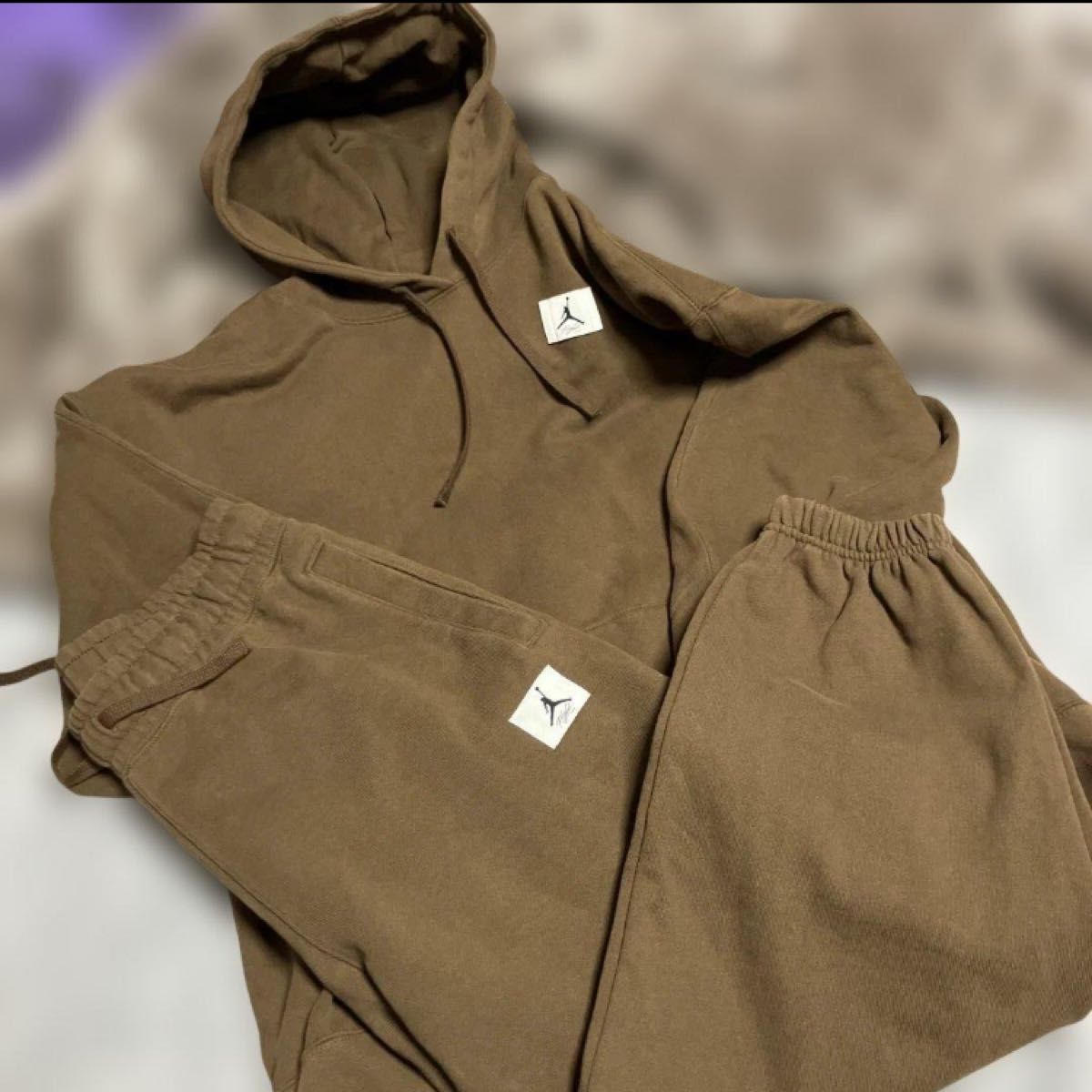 Jordan ブラウン フード付きスウェットセット NIKE セットアップ