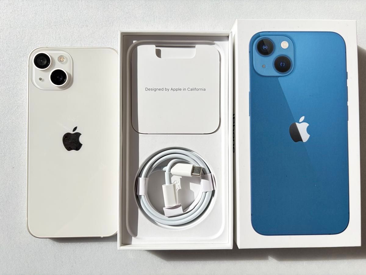 iPhone13 128GB 新品バッテリー100% SIMロック無し スターライト 箱