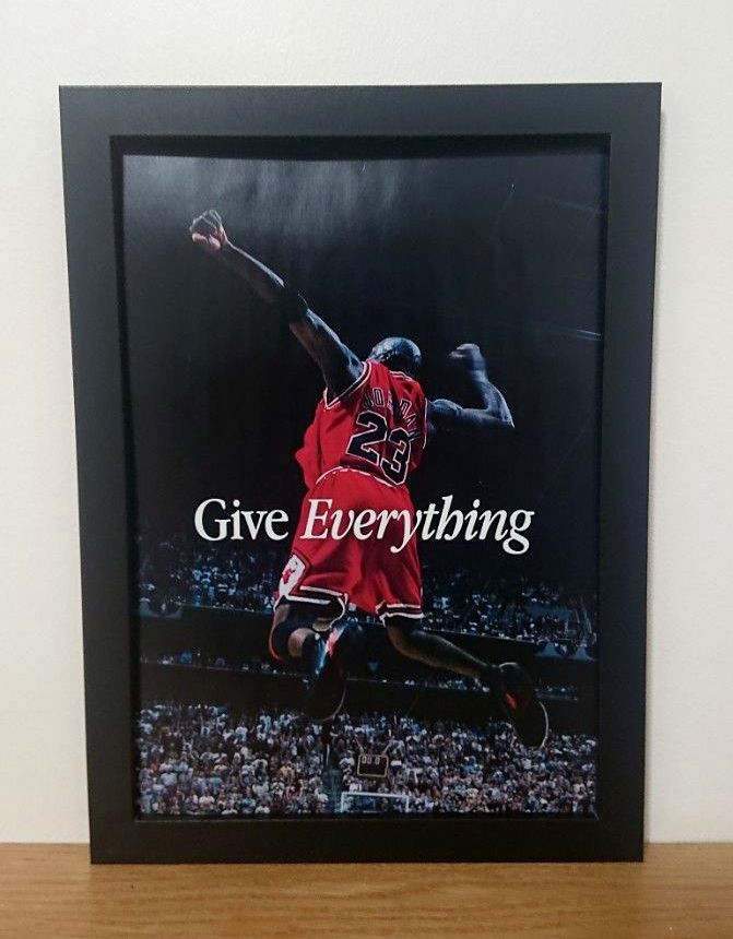 NBA シカゴ・ブルズ マイケルジョーダン フォトポスター 額装品 貴重
