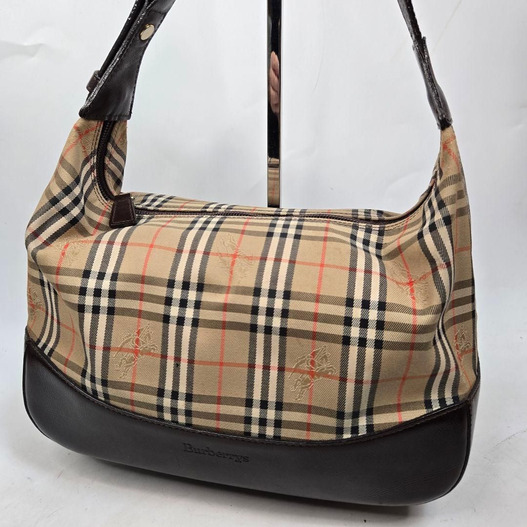 美品 BURBERRY ワンショルダーバッグ サフィアーノレザー ノバチェック