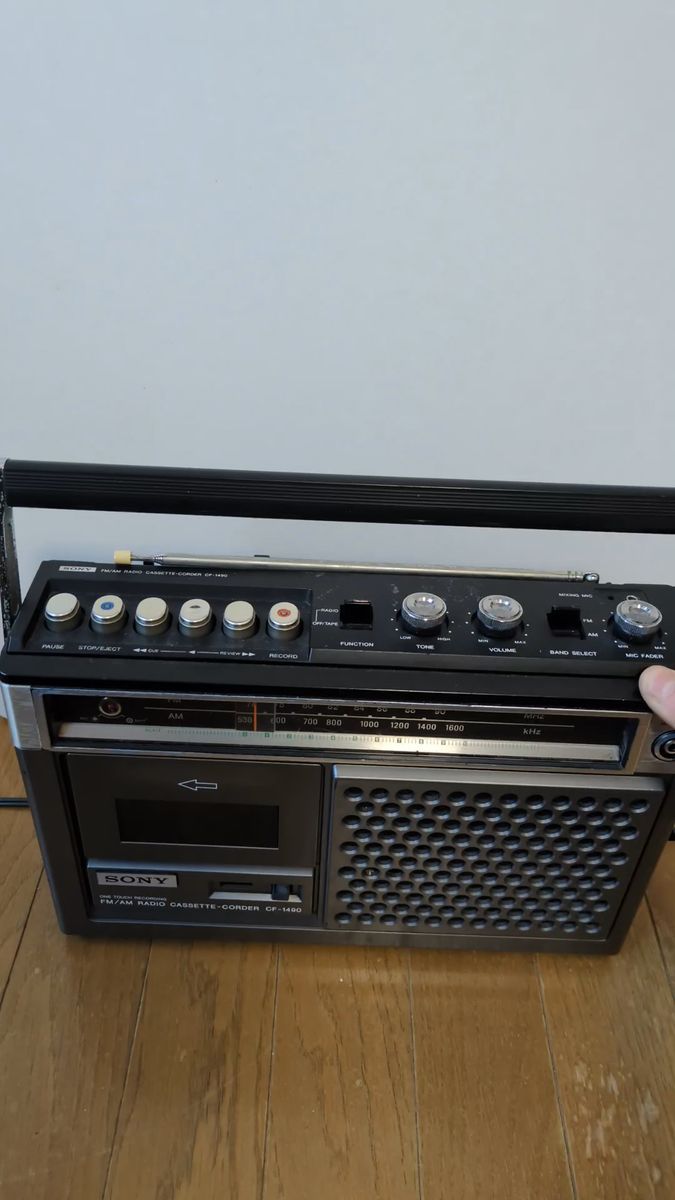 最終値下げ昭和レトロ SONY ラジカセ CFM-170TV ポータブルラジオ