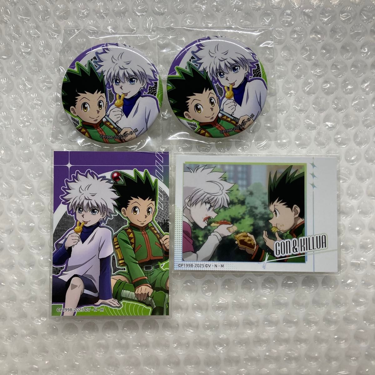ハンターハンター ゴン キルア 背中合わせ ブロマイド 缶バッジ｜Yahoo