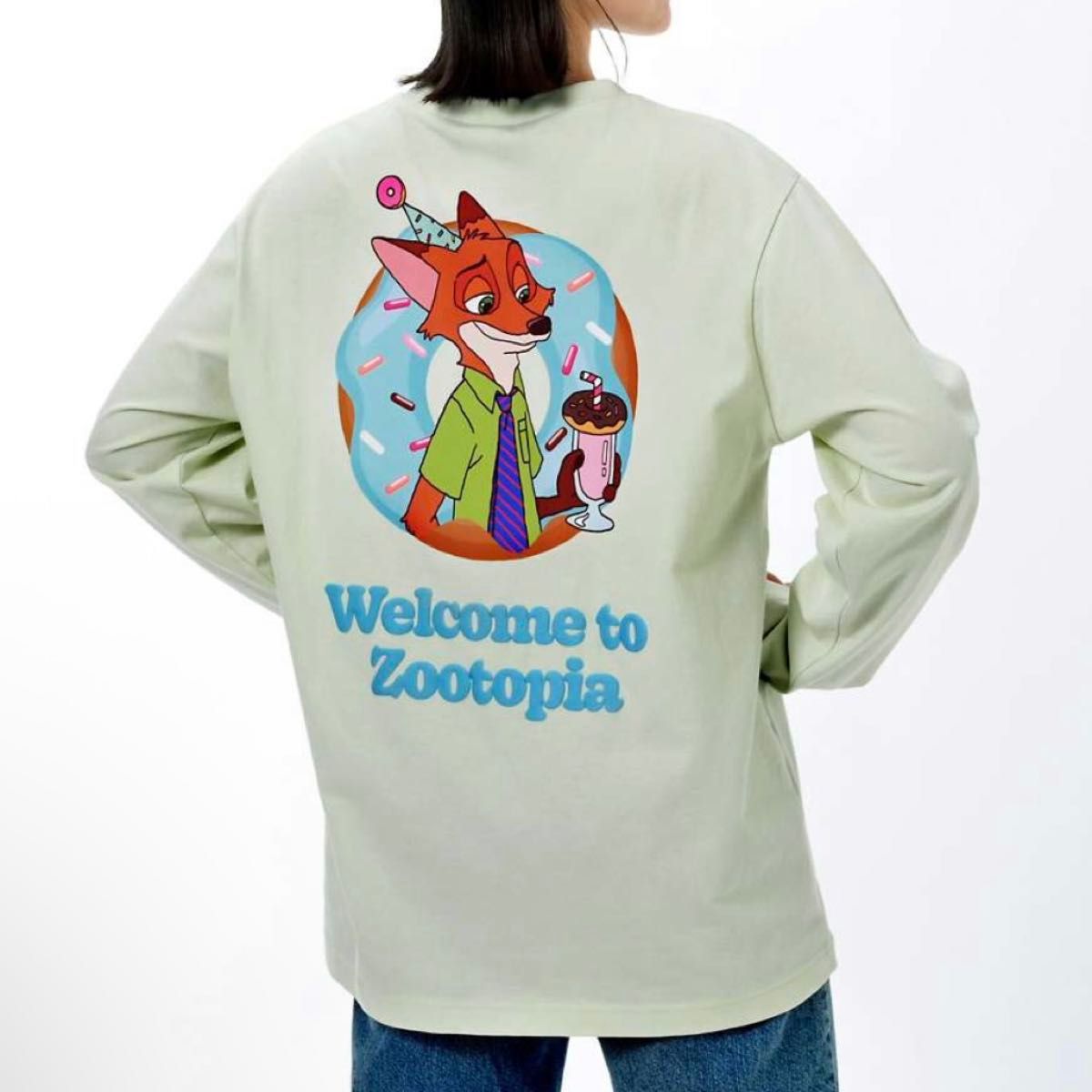 新品】 ディズニー ズートピア 10周年 ニックワイルド 長袖Tシャツ T