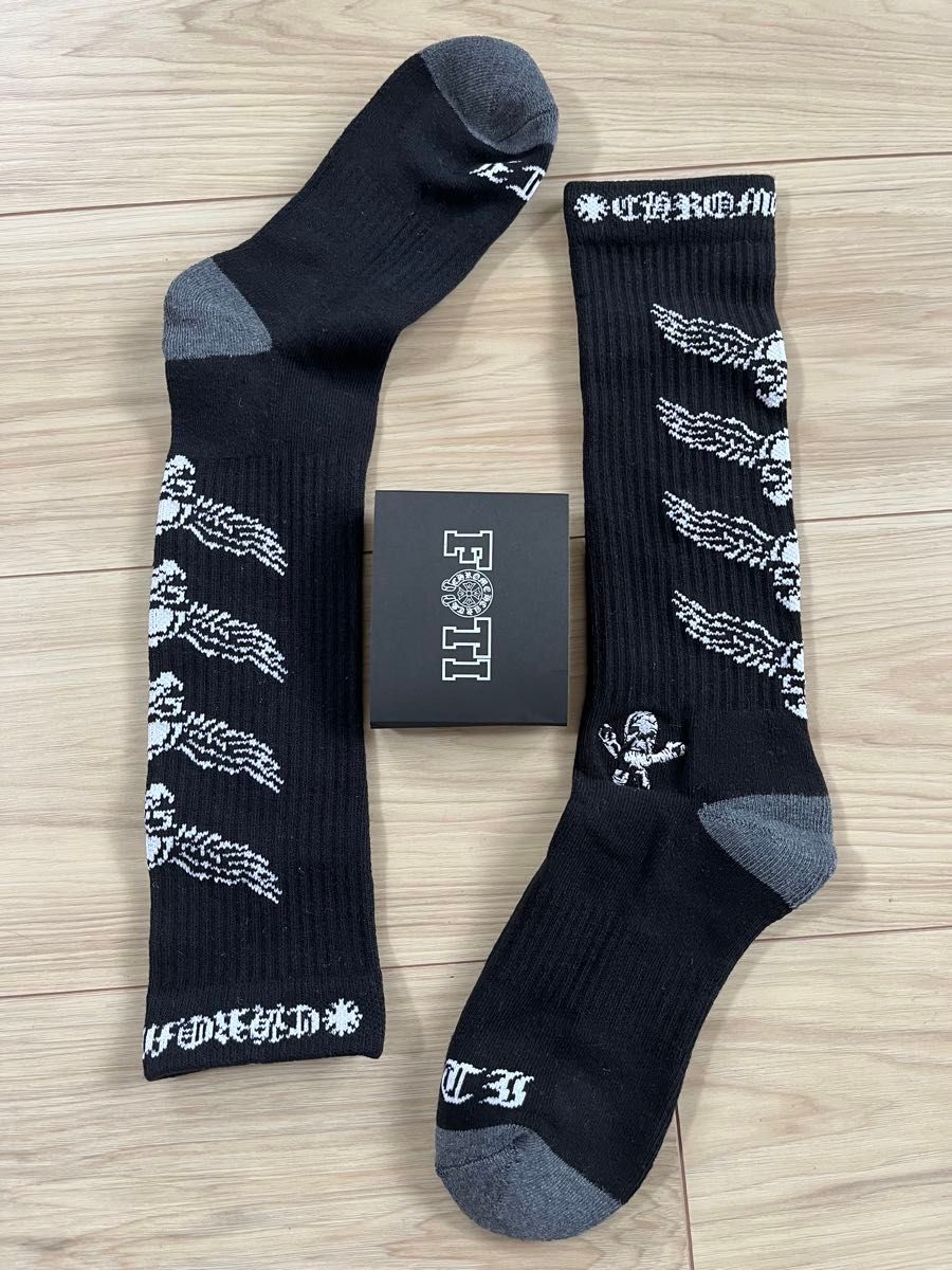 CHROME HEARTSクロムハーツ ソックス 靴下 髑髏 翼｜Yahoo!フリマ（旧
