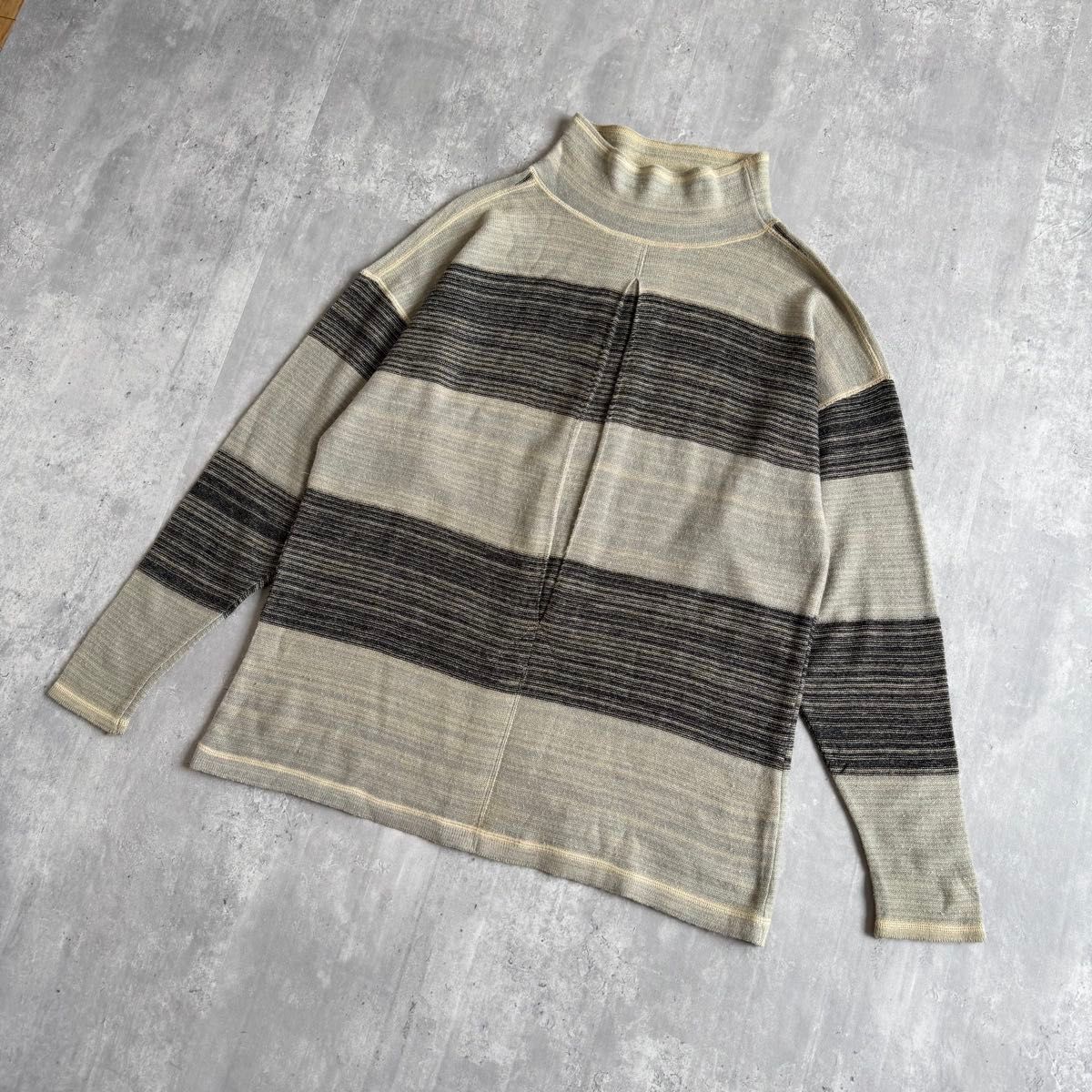 issey miyake / イッセイミヤケ 70's ハイネックセーター ボーダー柄