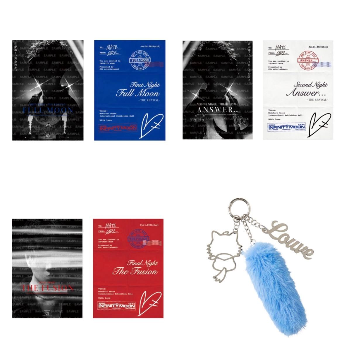OMI INFINITY MOON 1/30 31 2/1 御楽印 ルーヴ バッグチャーム セット