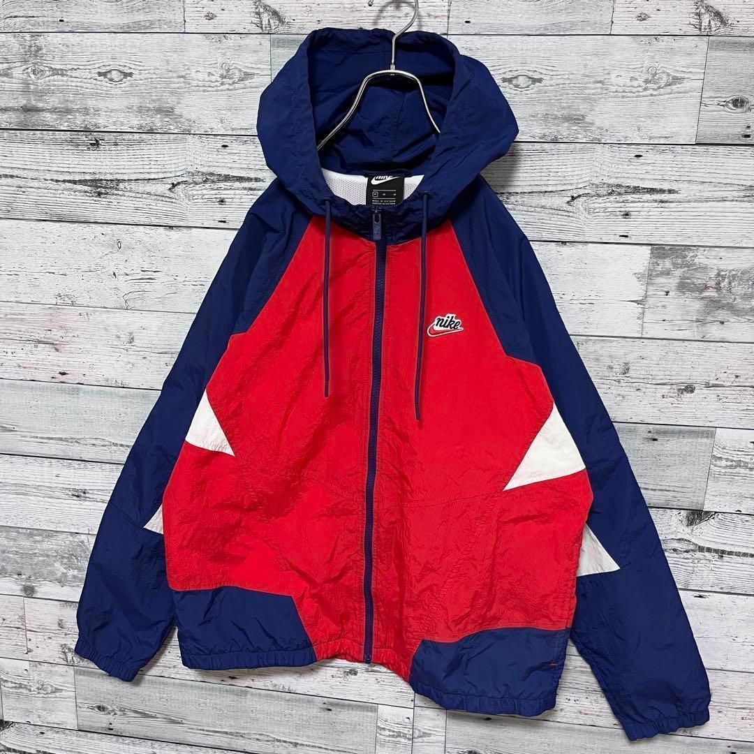 888【美品】ナイキ 刺繍 ロゴ ワンポイント ナイロンジャケット 人気