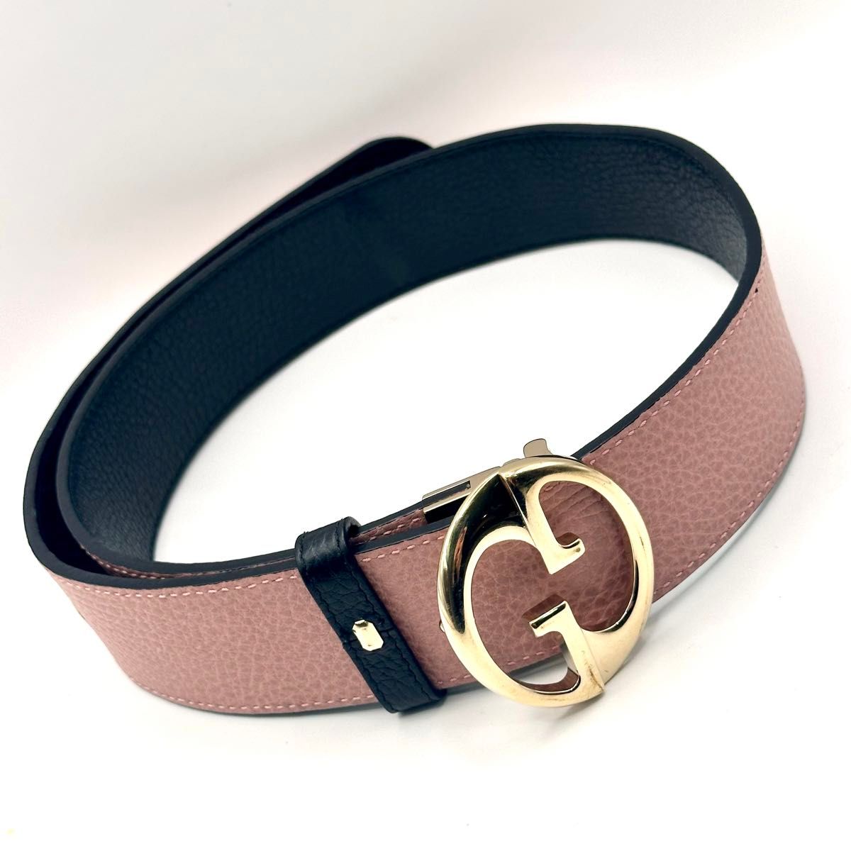 GUCCI グッチ GGロゴ リバーシブルベルト ブラック ピンク｜Yahoo