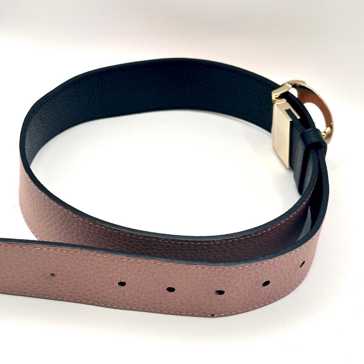 GUCCI グッチ GGロゴ リバーシブルベルト ブラック ピンク｜Yahoo