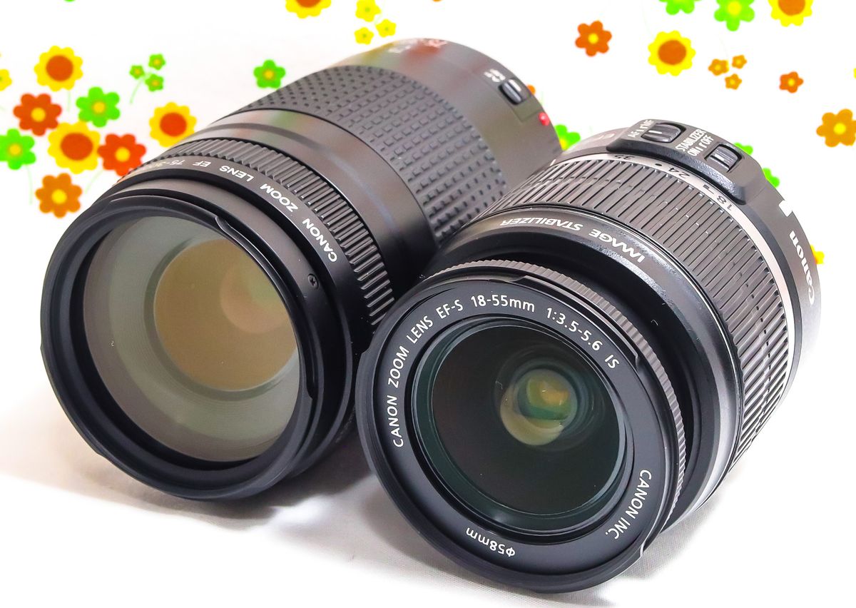 Canon kiss x7 スマホ転送 超小型・軽量 超望遠ダブルレンズ付き