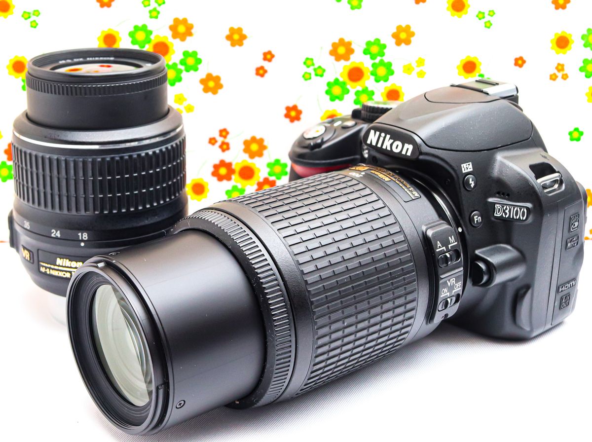 ニコン Nikon D3100 スマホに送れる ダブルレンズ ガイドモード搭載