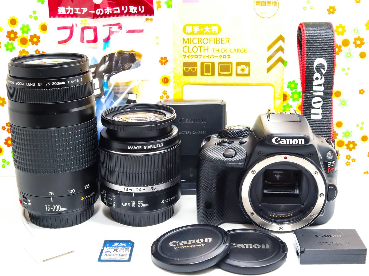 Canon kiss x7 スマホ転送 超小型・軽量 超望遠ダブルレンズ付き