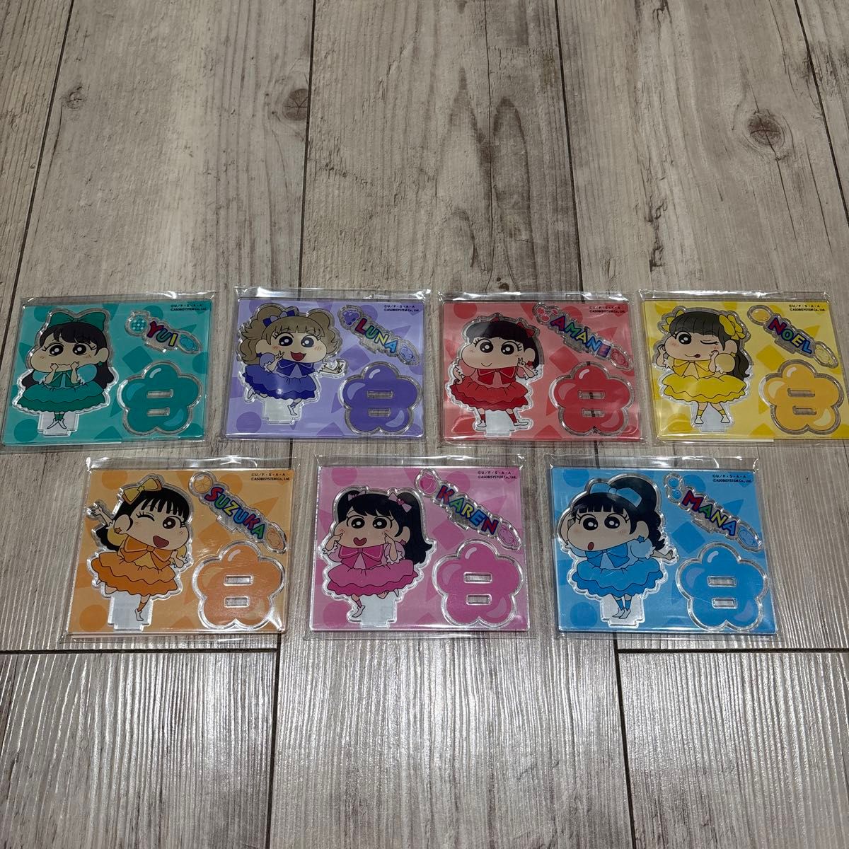 FRUITS ZIPPER ×クレヨンしんちゃん アクリルスタンド 7点セット