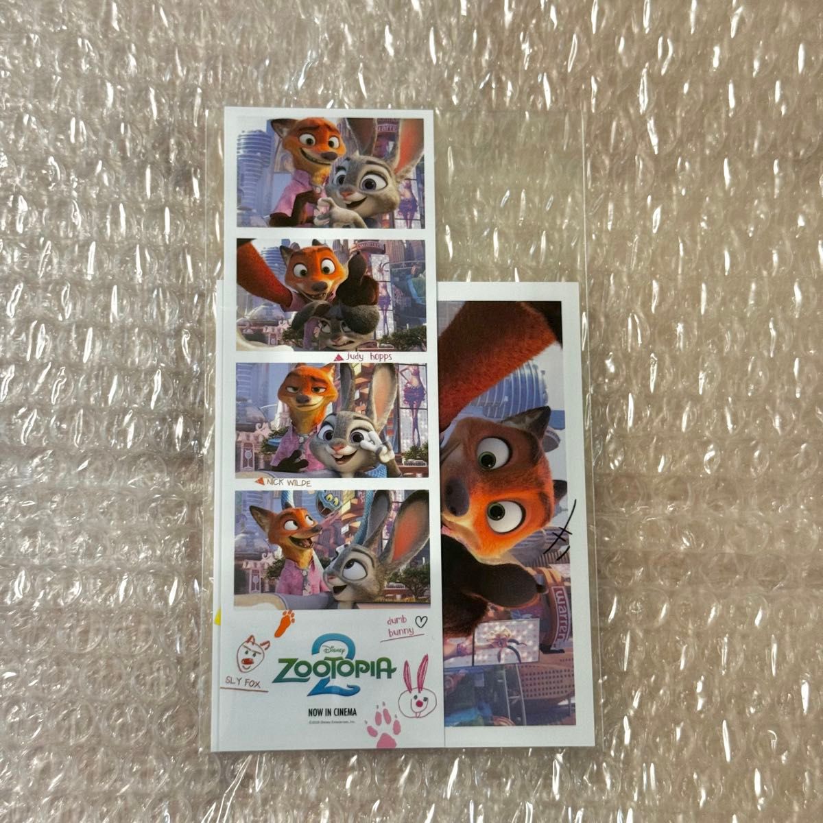 韓国限定 入場特典 4カットフォト ズートピア2 ジュディ ニック