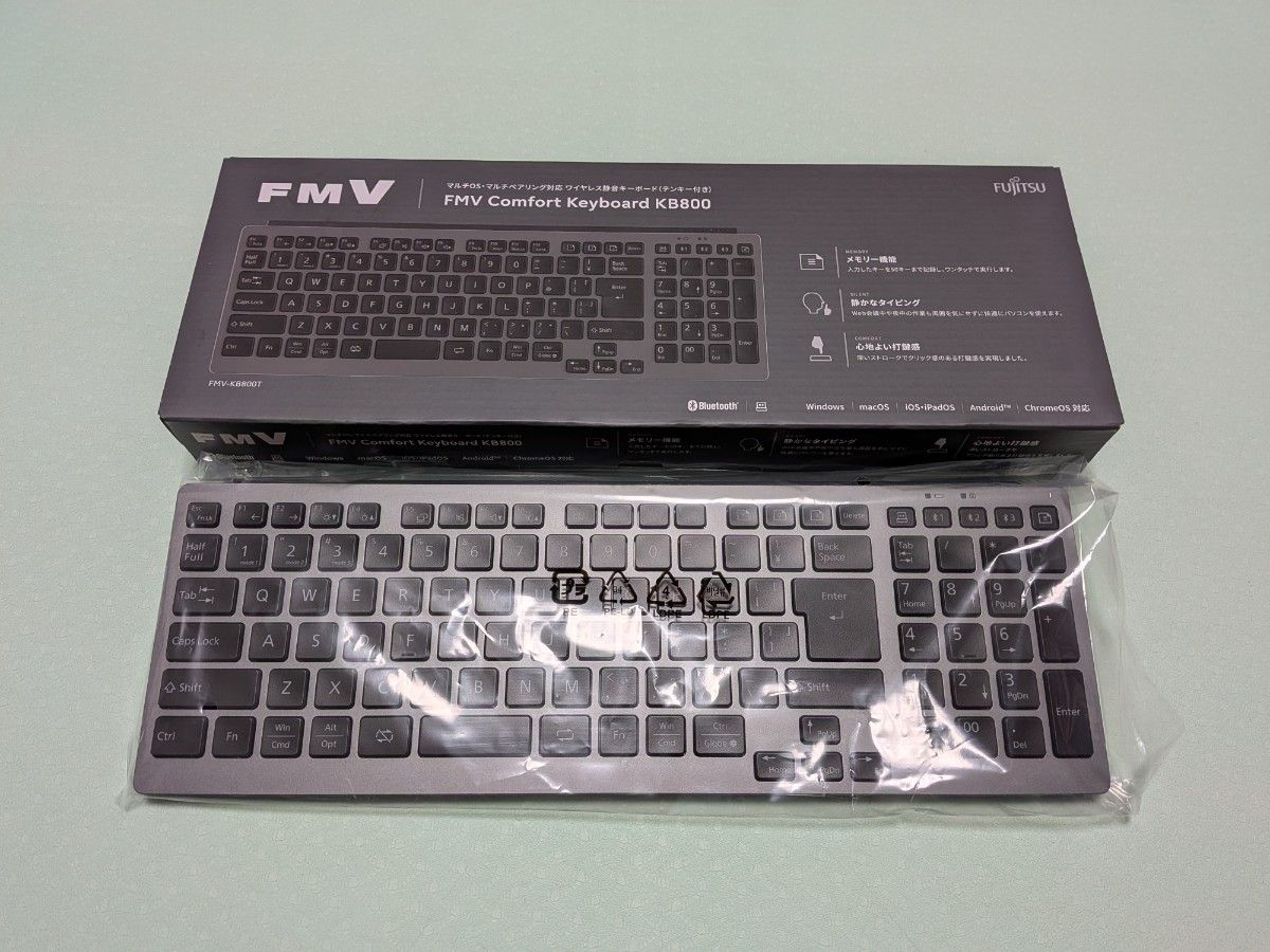 ほぼ未使用品 富士通 FMV Comfort Keyboard KB800T ワイヤレス静音