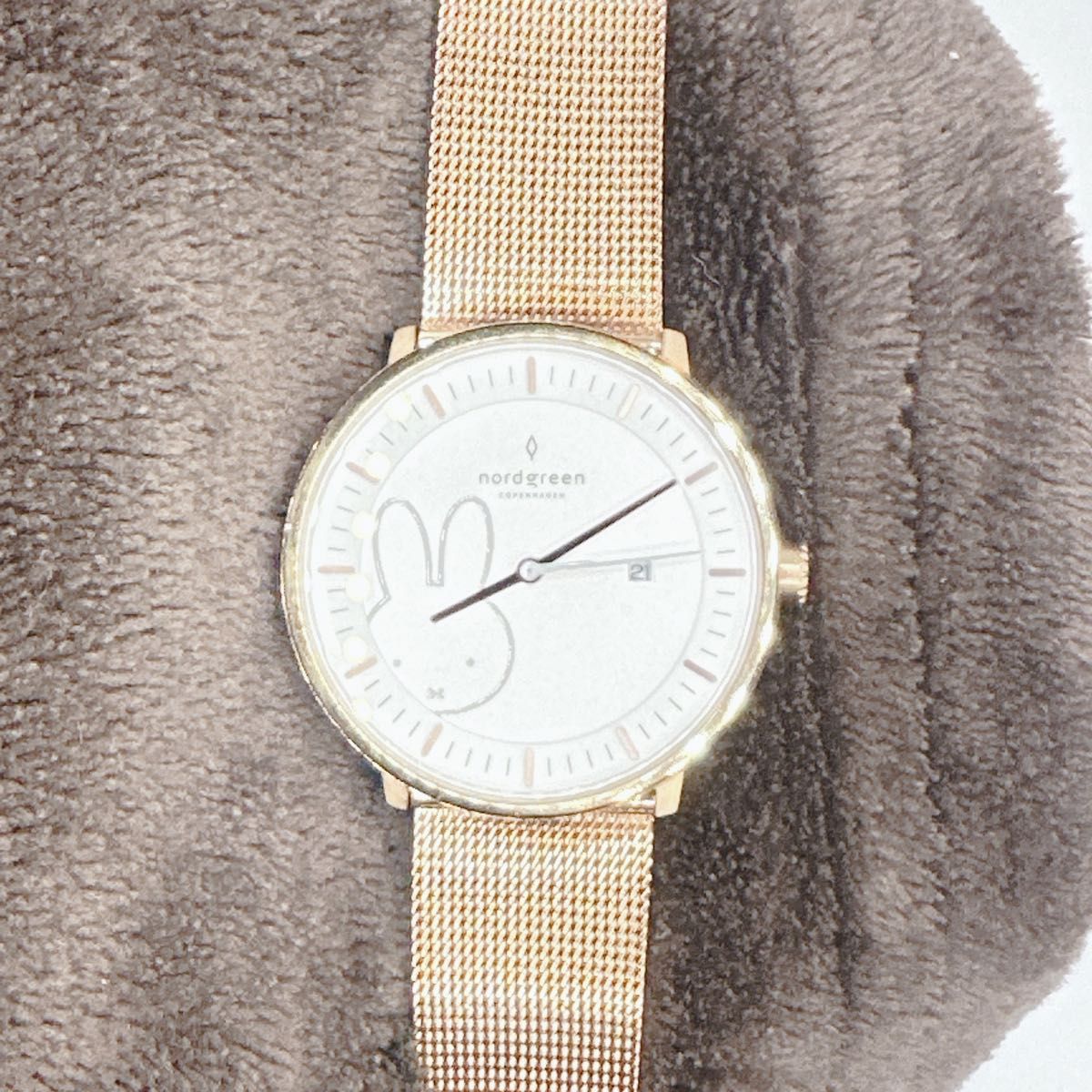 限定1000本 ノードグリーン×ミッフィー 腕時計 ローズゴールド 完売品