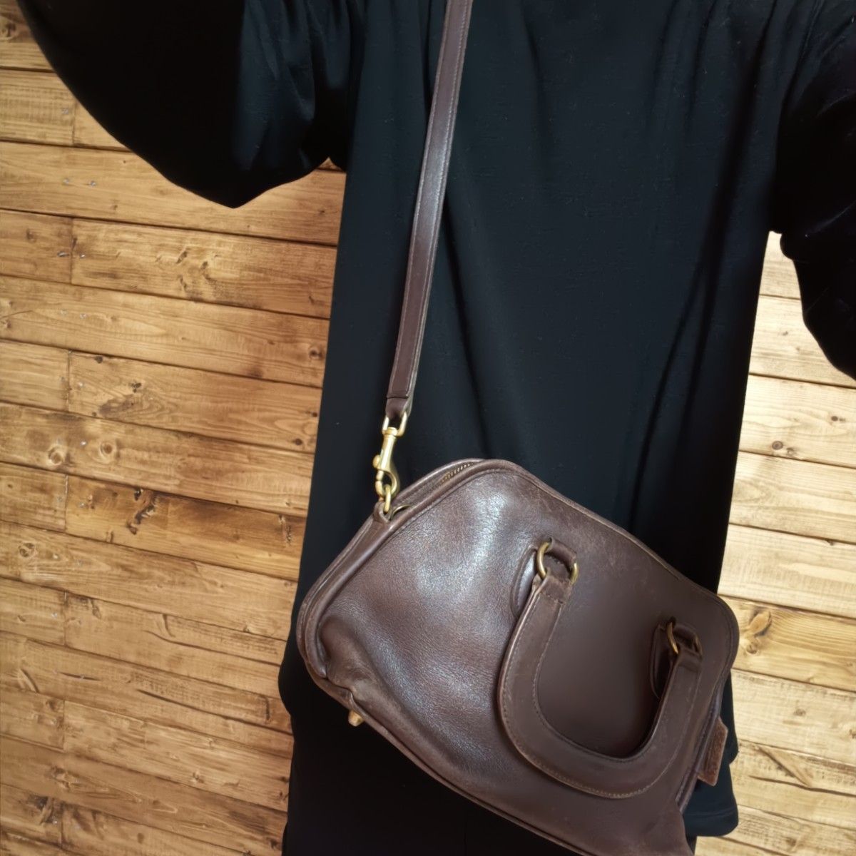 希少 old coach レザー ショルダーバッグ オールド コーチ 2way 本革