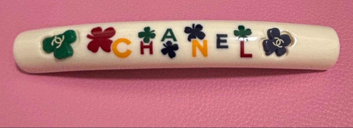 訳あり CHANEL シャネル クローバー ヘアクリップ バレッタ マルチ