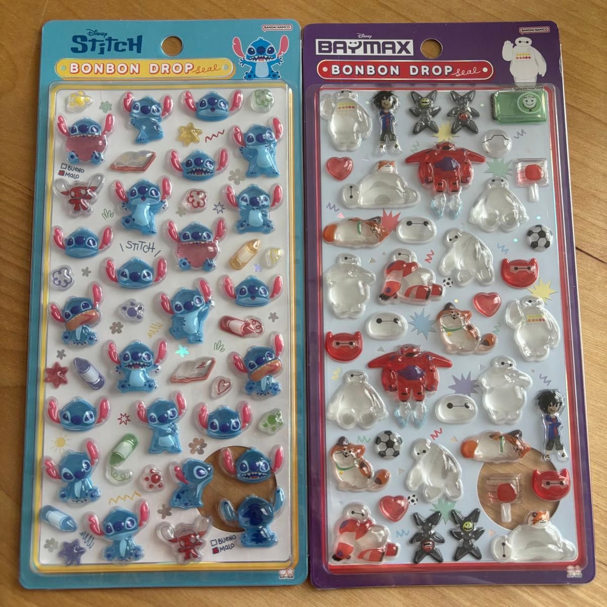ディズニー ボンボンドロップシール スティッチ ベイマックス 2種