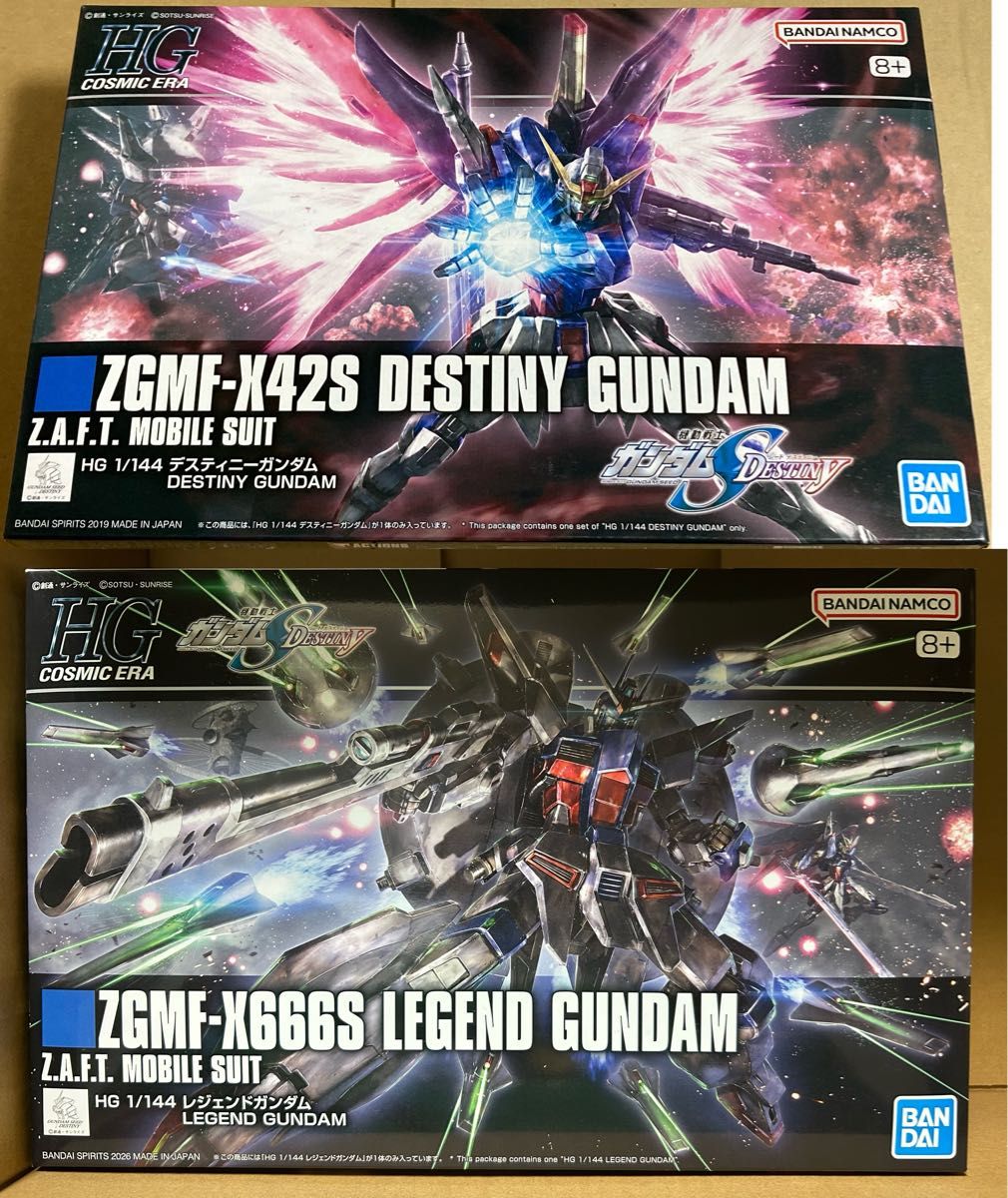 2点セット 新品・未組立 ガンプラ HG 1/144 デスティニーガンダム＋