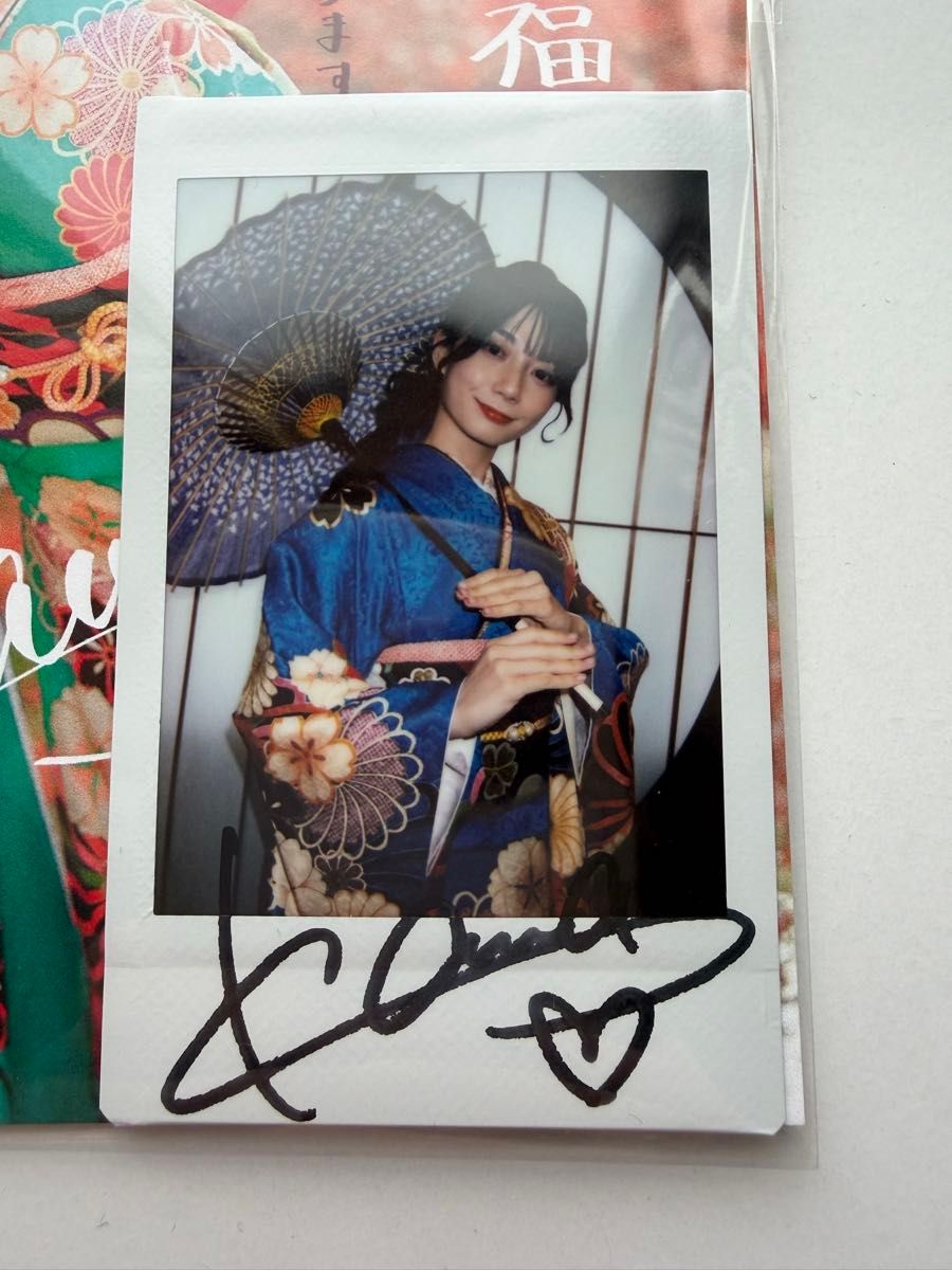 瀬戸環奈 チェキ 直筆サイン入り kanna seto 振袖姿 ポストカード