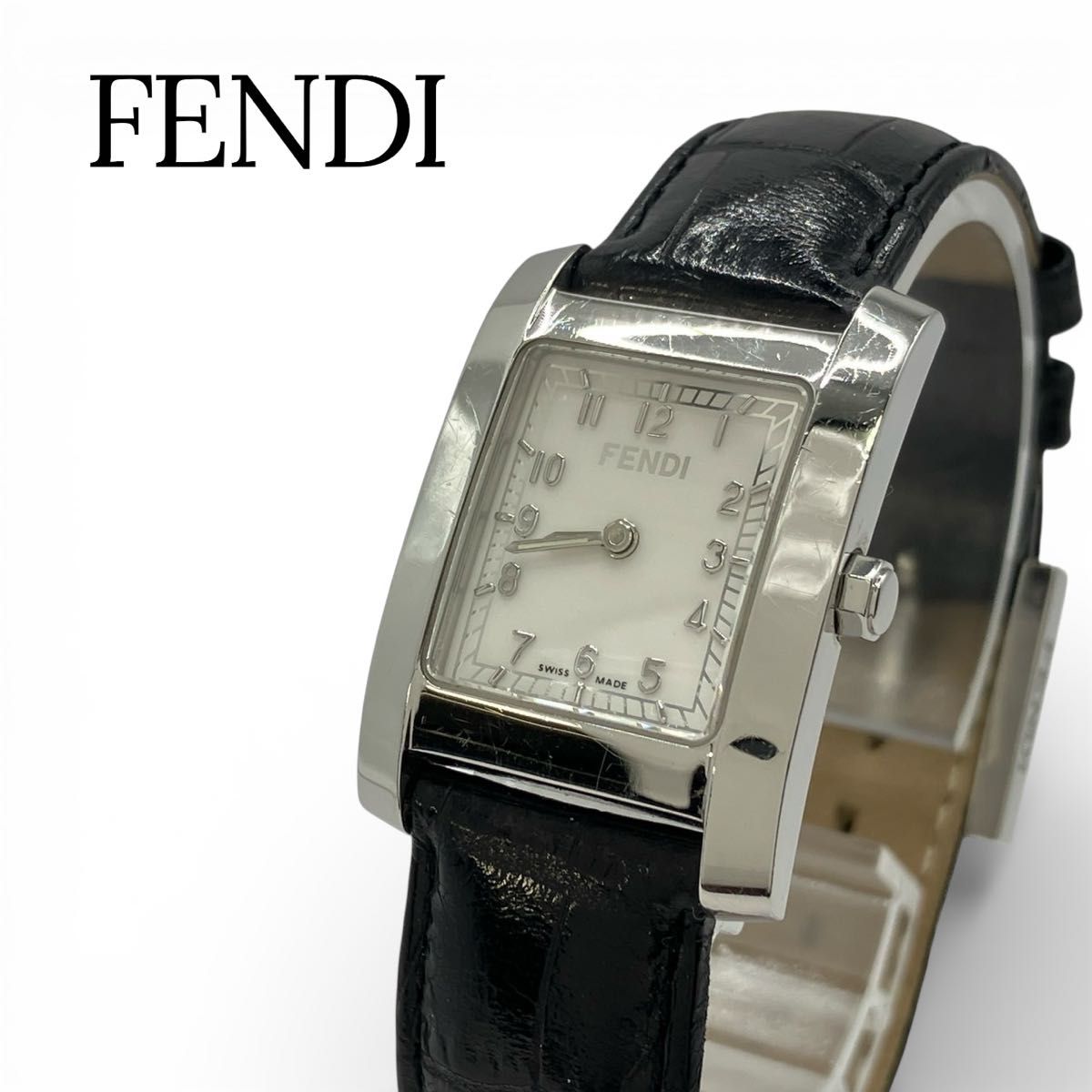 FENDI フェンディ 腕時計 7000L スクエア クォーツ シルバー 稼働品