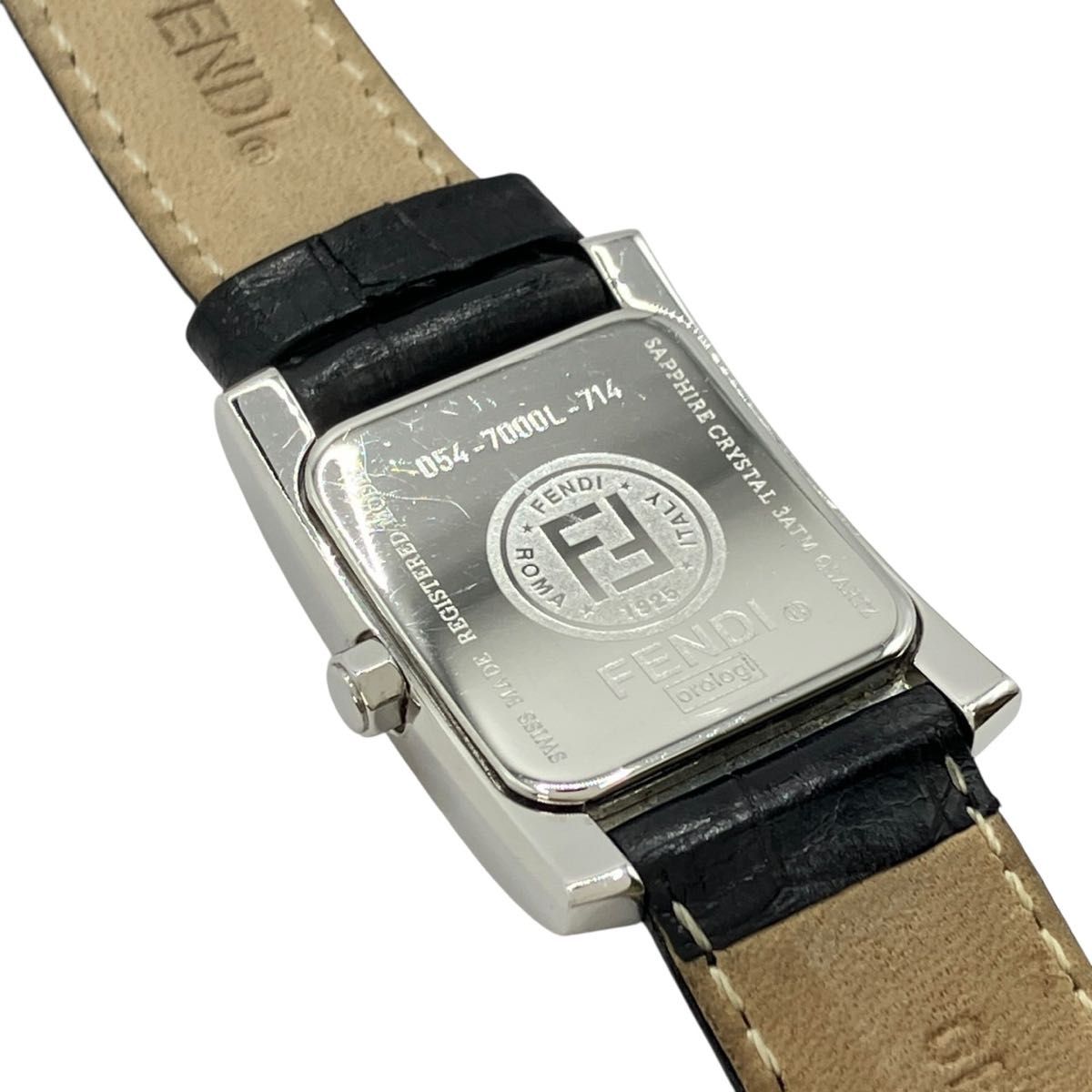 FENDI フェンディ 腕時計 7000L スクエア クォーツ シルバー 稼働品