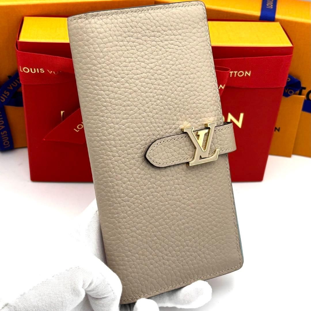 箱付極美品 Louis Vuitton ルイヴィトン 長財布 トリヨンレザー ヴェル