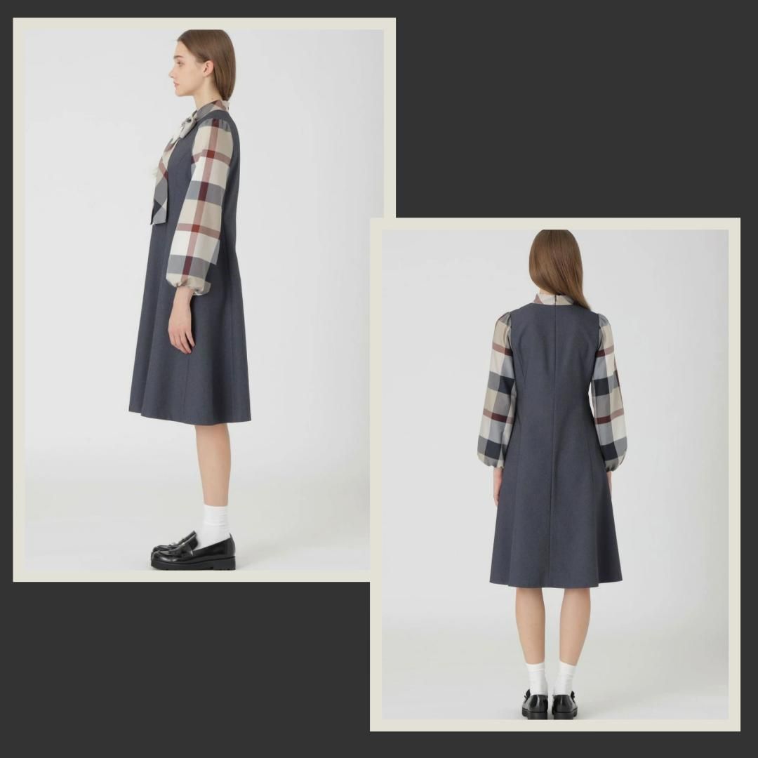 25年 ブルーレーベルクレストブリッジ ドッキングワンピース リボン