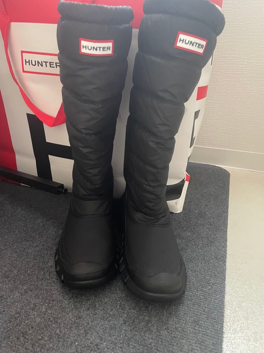 HUNTER ハンター スノーブーツ ブラック ロングブーツ｜Yahoo!フリマ