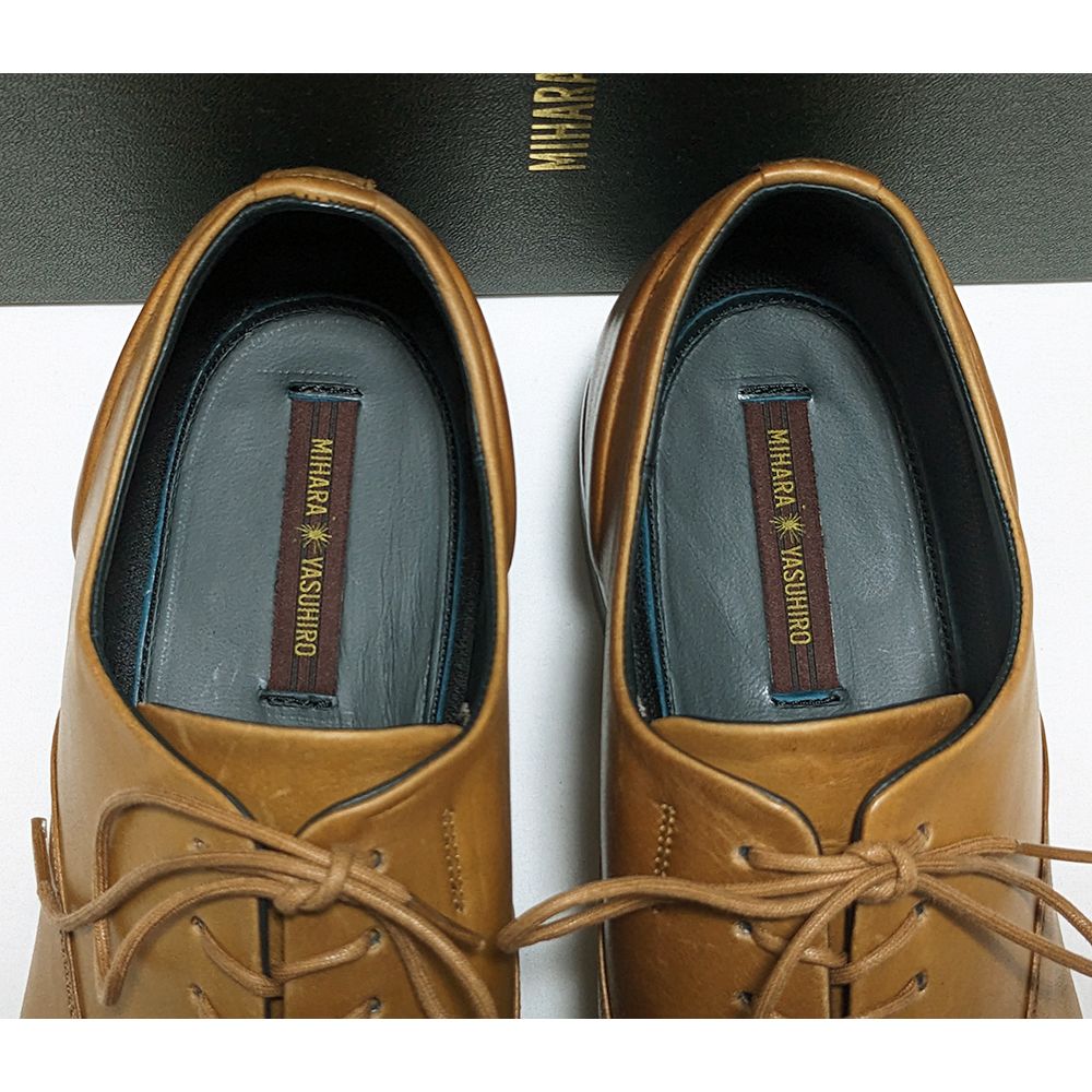 ミハラヤスヒロ 炙り出しストレートチップシューズ 25 展示劣化B品