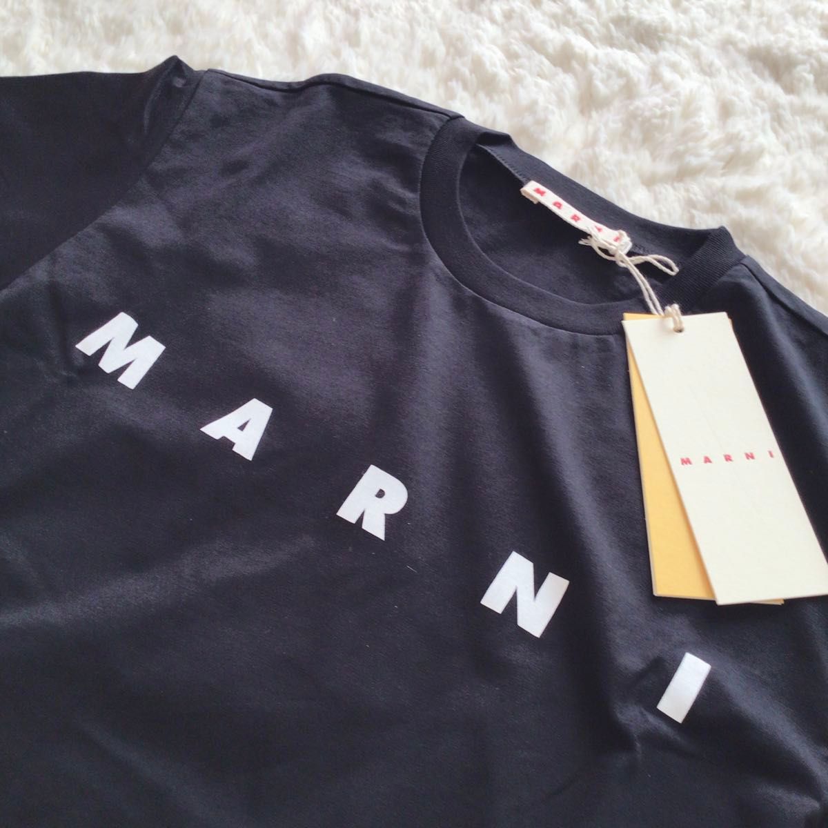 新品】MARNI マルニ キッズ ロゴ Tシャツ ネイビー 紺 12Y 大人S-M相当