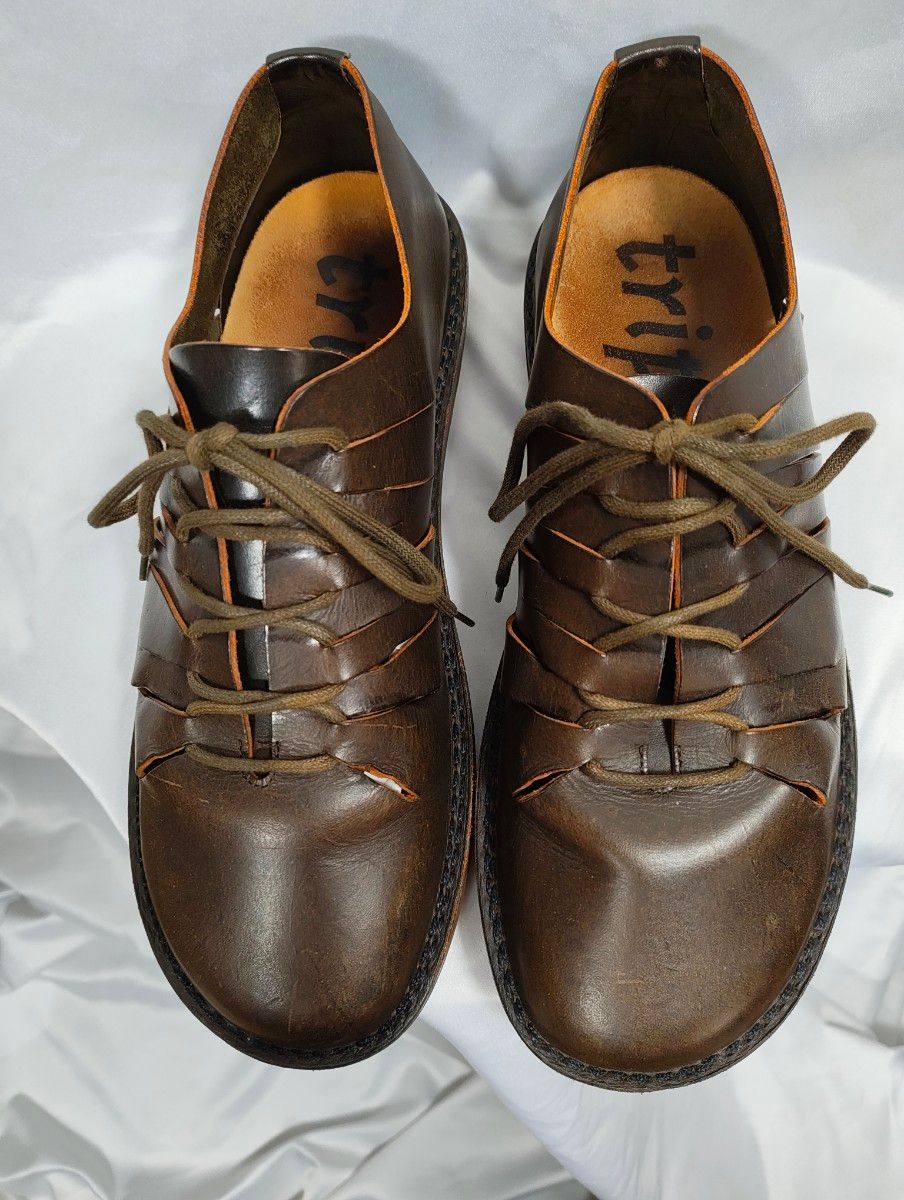 trippen トリッペン レースアップ デザイン レザー シューズ size 43