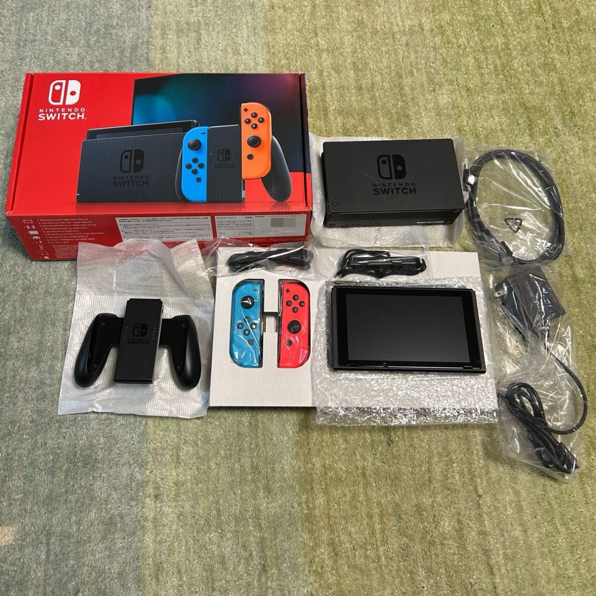 美品】HAC-001(-01)Nintendo Switch Joy-Con (L)ネオンブルー/(R