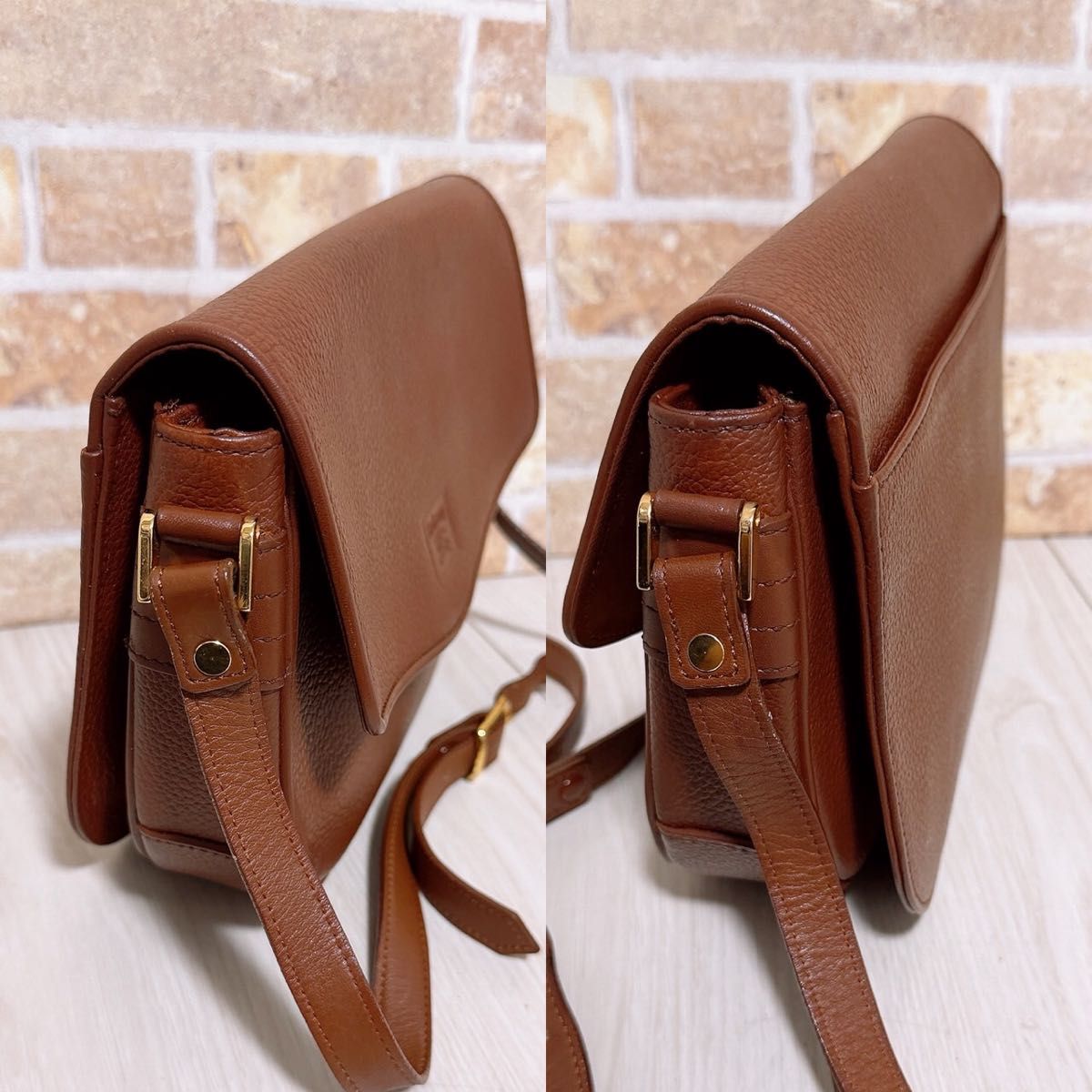 美品) Burberrys(バーバリー)ショルダーバッグ レザー ブラウン｜Yahoo